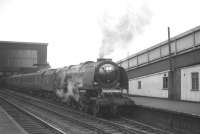 The 12.52 London Euston - Glasgow Central leaving platform 3 at Carlisle on 18 July 1964 behind 46225 <I>Duchess of Gloucester</I>.<br><br>[K A Gray 18/07/1964]
