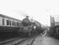 BR Standard 2-6-4 tank 80004 calls at Auchnagatt on 9 April 1955.<br><br>[G H Robin collection by courtesy of the Mitchell Library, Glasgow 09/04/1955]