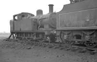 Fowler 3F 0-6-0T 47333 in the sidings alongside Rose Grove shed in June 1963.<br><br>[K A Gray 29/06/1963]
