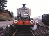 Barclay 0-4-0ST No 3 at Boat of Garten in October 1979. The locomotive is now on the Spa Valley Railway.<br><br>[Peter Todd 12/10/1979]