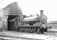 J36 0-6-0 no 65335 stands outside the 2 road shed by Dumbarton East on 26 November 1960. Latterly a sub to 65D Dawsholm, the shed closed in October 1964.  <br><br>[G H Robin collection by courtesy of the Mitchell Library, Glasgow 26/11/1960]