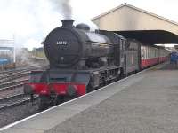 D49 62712 <I>Morayshire</I> awaiting departure from Bo'ness with the 15.35 to Manuel, on 26 October.<br><br>[Bill Roberton 26/10/2014]