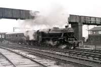 Black 5 44932 on yard shuttle duties at Steamtown, Carnforth, in 1979.<br><br>[Colin Miller //1979]