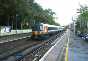 Departing a few minutes late, SWT unit 444029 leaves Moreton, Dorset, on 21 October 2014 with the 1505 London Waterloo - Weymouth.<br><br>[John McIntyre 21/10/2014]