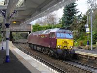 West Coast 57313 runs light through Aberdour on 4 November.<br><br>[Bill Roberton 04/11/2014]