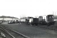 <I>Jumbo</I> 57329 shunting Patterton goods yard on a cold December morning in 1960. [Ref query 9579]<br><br>[G H Robin collection by courtesy of the Mitchell Library, Glasgow 02/12/1960]