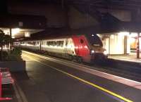 A Virgin Voyager, ultimate destination Birmingham New Street, approaching the end of its journey on 11th November 2014 as it makes its last intermediate stop at Birmingham International.<br><br>[Ken Strachan 11/11/2014]