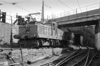 NCB no 15 (English Electric/Baguley 2600/3520 of 1959) nears Harton Low Staithes with coal from Westoe Colliery in 1985.  The railway closed in 1989 and Westoe Colliery itself in 1993. [See image 44019]<br><br>[Bill Roberton //1985]