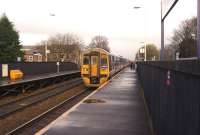 158908 passes Smithy Bridge on 29 November 2014 with a Leeds to Manchester Victoria semi fast service.<br><br>[John McIntyre 29/11/2014]