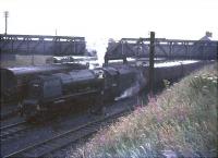 46255 <I>City of Hereford</I> stands at Carstairs on 27 July 1964 with a Crewe - Perth train. <br><br>[John Robin 24/07/1964]
