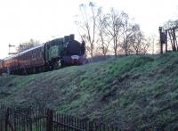 2944 <I>Hotspur</I> propels a 'Santa Special' into Cheddleton Station on 13 December.<br>
<br>
<br><br>[John Thorn 13/12/2014]