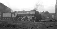 The winner of the 1906 Epsom Derby <I>'Spearmint'</I> is commemorated in the nameplate attached to the side of A3 Pacific 60100. The locomotive is seen here on Gateshead shed in a photograph thought to have been taken in 1962. The locomotive was based at Haymarket for most of its life, spending its twilight years at nearby St Margarets, from where it was eventually withdrawn by BR in June 1965.<br><br>[K A Gray //1962]