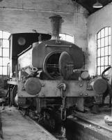 British Aluminium Company No.3 (Andrew Barclay 2046 of 1937) inside the shed at the British Aluminium Company works at Burntisland in 1984. [See image 45611]<br><br>[Bill Roberton //1984]