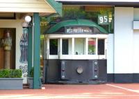 An old Melbourne tram incorporated in a pub in Perth WA - the rest of the vehicle is inside the premises.<br><br>[Colin Miller 07/10/2014]