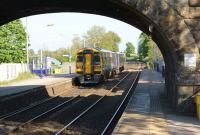 A Northern Carlisle to Leeds service formed by 158790 calls at Long Preston on 25 May 2013.<br><br>[John McIntyre 25/05/2013]