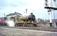 NB 256 <I>Glen Douglas</I> stopped alongside Niddrie West Junction signal box on 30 March 1964 with <I>Scottish Rambler no 3</I> during the leg from Bathgate to Dunfermline. <br><br>[John Robin 30/03/1964]