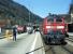 At Immenstadt in the south of Germany, the branch to Oberstdorf leaves the Munich to Lindau main line in the 'wrong'  direction, so that services from Oberstdorf to Kempten and beyond are faced with a reversal here. 218 499 on the left has just brought in train IC2012 (09:45 Oberstdorf - Hannover Hbf) on 28 April 2010 and is running round its train to join classmate 218 494 which was waiting at Immenstadt and has already coupled up. Very occasional Railscot contributor Ingrid Jamieson can be seen chatting to the train's conductor beyond the first lamp-post.<br><br>[Bill Jamieson 28/04/2010]