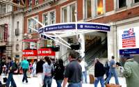 Part of the concourse at Waterloo in July 2005 showing the pedestrian link to Waterloo East station.<br><br>[John Furnevel 24/07/2005]