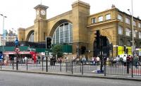 Kings Cross station, looking west along Euston Road in July 2005.<br><br>[John Furnevel 23/07/2005]