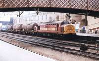 EWS 37801 passing north through Carlisle with a freight in August 1997.<br><br>[John Furnevel 11/08/1997]