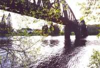 Sunset at Loch Ken Viaduct, photographed from the eastern shore in Sepember 2001.<br><br>[John Furnevel 12/09/2001]