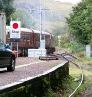 Looking east from the bay at Glenfinnan on 25 September 2005. In the background 37197 <I>Loch Laidon</I> is heading for Fort William with <I>The Royal Scotsman</I>.<br><br>[John Furnevel 25/09/2005]