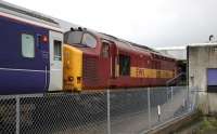 37406 standing at Fort William station with sleeper stock in September 2005.<br><br>[John Furnevel 28/09/2005]