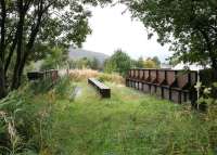 The surviving Lochaber narrow-gauge railway bridge spanning the West Highland Line shortly after it leaves Fort William station. View is towards Loch Linnhe in the autumn of 2005.<br><br>[John Furnevel 30/09/2005]