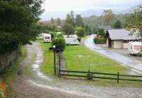 Site of Gairlochy station looking north towards Fort Augustus in September 2005. The original line has been replaced by the roadway to the right. <br><br>[John Furnevel 28/09/2005]