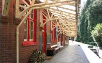 Restored platform and canopy detail - Lochearnhead station - October 2005.<br><br>[John Furnevel 01/10/2005]