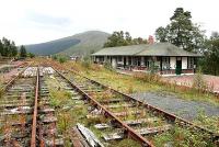 Looking south over the sidings of the abandoned goods yard towards Bridge of Orchy station in September 2005.<br><br>[John Furnevel 24/09/2005]