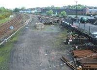 Remains of the sidings and coal depot south of Dumfries station in May 2002.<br><br>[John Furnevel 05/05/2002]