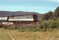 47 710 <i>Sir Walter Scott</i> leaving Aviemore for Inverness, Summer 1990.<br><br>[John Gray //]