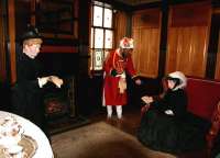 <I>'See me! Ah'm no amused either ma'am!!!'</I> The stress of a delayed departure begins to show in The Royal Waiting Room. Scene in the museum at Ballater station, in November 2005, with wax figures commemorating the last journey of Queen Victoria (God bless Her) from the station.<br><br>[John Furnevel 03/11/2005]