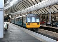 East end bay platform 1 under the refurbished roof. Newcastle Central, July 2004.<br><br>[John Furnevel 06/07/2004]