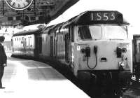 An Anglo-Scottish service arriving at Preston from the south in 1972.<br><br>[John Furnevel 02/09/1972]