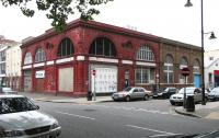 The disused Northern Line entrance and ticket hall on the corner of Drummond Street and Melton Street in 2005 - closed after the rebuilding of Euston station. <br><br>[John Furnevel 20/07/2005]