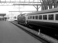 Deltic 55008 <I>The Green Howards</I> standing at Kings Cross with an InterCity service to Edinburgh in 1979.<br><br>[John Furnevel 20/06/1979]