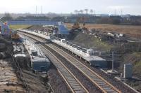 View south over Shawfair Station on 19 January 2015.<br><br>[Bill Roberton 19/01/2015]