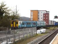 Arriva Trains Wales 150283 stabled at Cardiff Central Station in October 2012. The unit is in the down side siding alongside Cardiff Panel Box that is normally used by freight locos between duties.<br><br>[David Pesterfield 30/10/2012]