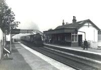 Gresley V3 67600 entering Drumchapel on 16 September 1958 with a Balloch - Shettleston train.  <br><br>[G H Robin collection by courtesy of the Mitchell Library, Glasgow 16/09/1958]