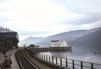 Looking south along the platform at the old Fort William station in the summer of 1965. <br><br>[John Robin 17/08/1965]