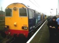 DRS 20309+20308 with Pathfinder Tours <I>The Norfolk Broadsman</I> stopping for a breather at Grantham on 5 March 2011 during its return day trip between Crewe and Norwich.<br><br>[Ken Strachan 05/03/2011]