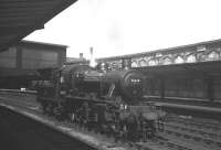 Upperby based Ivatt 2-6-0 no 46434 on the centre road at Carlisle station in April 1964.<br><br>[K A Gray 18/04/1964]