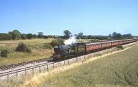 GWR Castle class 4-6-0 no 5029 <I>Nunney Castle</I> passing Shrivenham with a special on 27 June 1993.<br><br>[Peter Todd 27/06/1993]