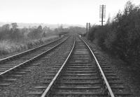 Looking north towards Newbattle Viaduct in December 1971.  The down (left) line was still in use for Lady Victoria Colliery traffic at that time. [See image 6108]<br><br>[Bill Roberton /12/1971]