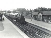 Corkerhill shed's BR Standard class 4 2-6-0 76096 passing Ardrossan South Beach on 6 July 1959 at the head of a Glasgow St Enoch - Winton Pier express. <br><br>[G H Robin collection by courtesy of the Mitchell Library, Glasgow 06/07/1959]