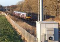 TransPennine 350402 northbound at Brock with a Manchester Airport to Edinburgh service on 10 March 2015.<br><br>[John McIntyre 10/03/2015]