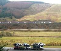 The 0843 London Euston - Edinburgh Waverley on Beattock bank north of Greskine on 18 March 2015.<br><br>[John Furnevel 18/03/2015]