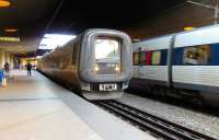 An Oresundstag ET Class emu about to leave Kastrup Airport in Denmark to travel to Malmo in Sweden via the Oresund Bridge.<br><br>[Colin Miller 13/03/2015]